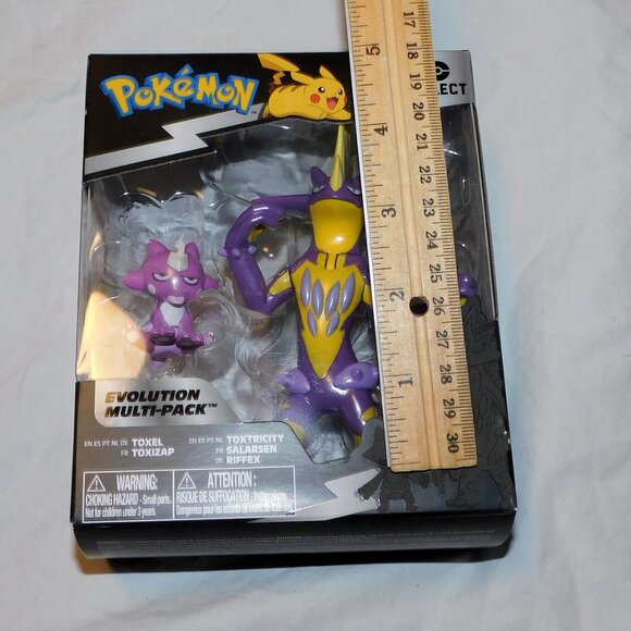 Pokemon Evolution Multi Pack Toxel & Toxtricity 2 Figures Purple Select NEW - Picture 3 of 3